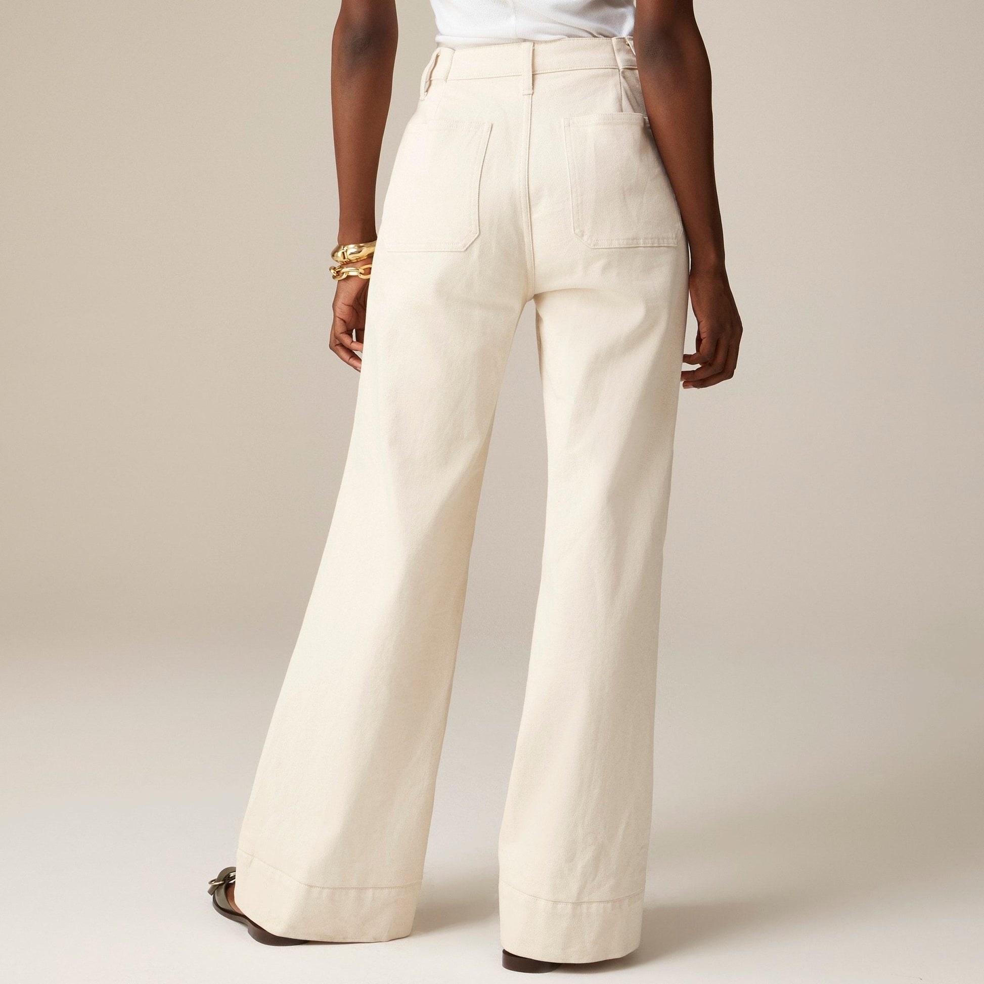 🔥50% REDUCERE⏰👖Pantaloni largi în stil marinar, cu efect de modelare a taliei-16