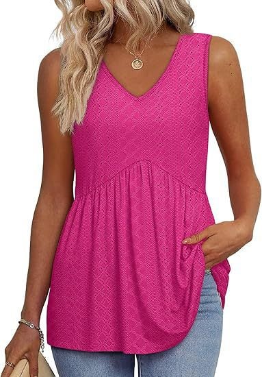 💖Comandați acum și economisiți instantaneu 40%✨Bluze elegante fără mâneci, cu decolteu în V, pentru femei-5