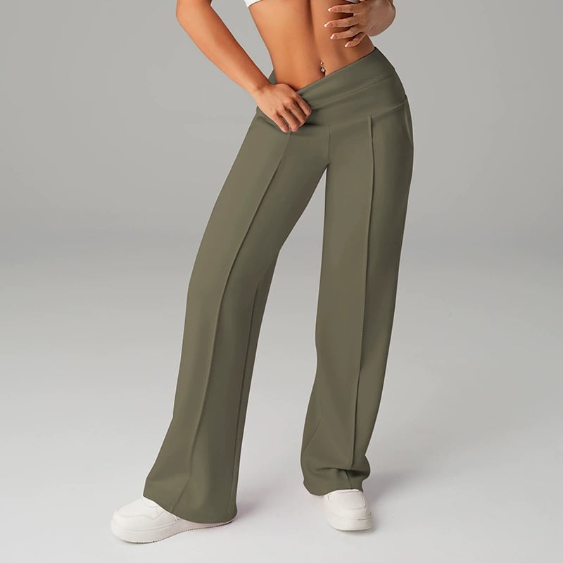 💗ULTIMA ZI DE REDUCERI 50% REDUCERE⚡50.000+ VÂNDUTE💕Pantaloni drepți largi, simpli, pentru femei-27