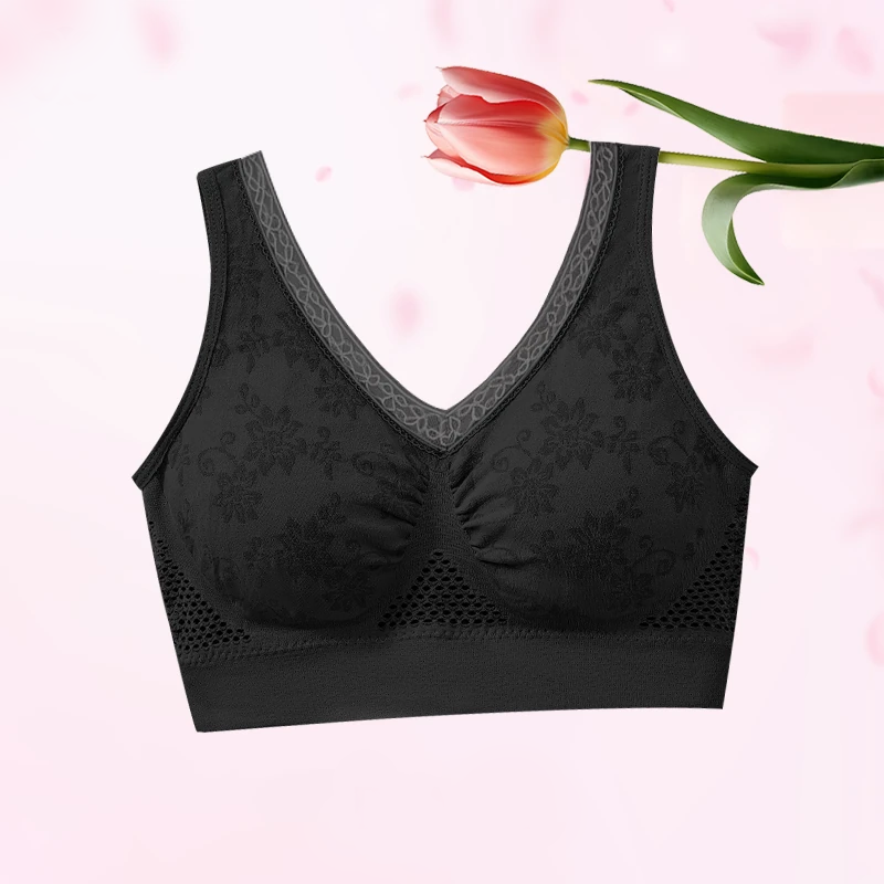 【✨1+1 gratuit - 2 bucăți】Sutien confortabil din bumbac pur, fără nasturi, cu efect de ridicare-17