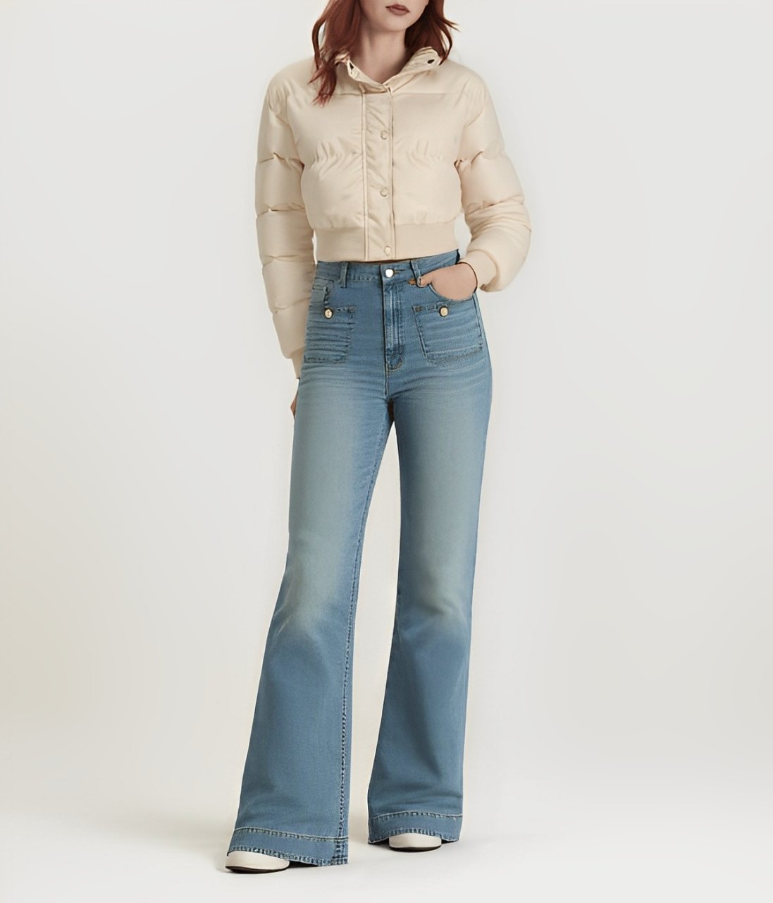 🔥50% REDUCERE⏰👖Pantaloni largi în stil marinar, cu efect de modelare a taliei-20