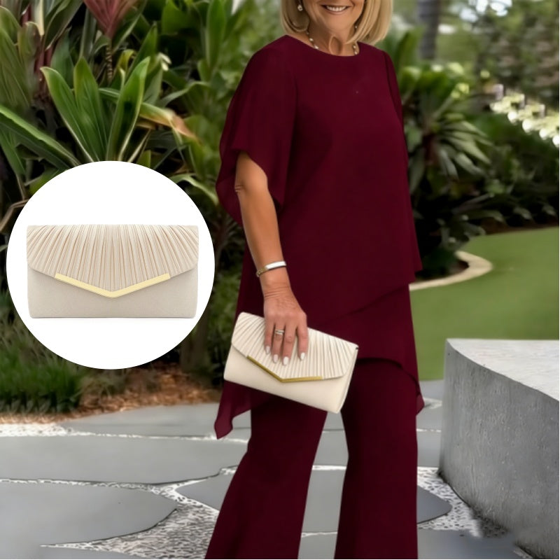 💝Moda de vara Chiffon doamnelor Plus Dimensiune două piese Set-26