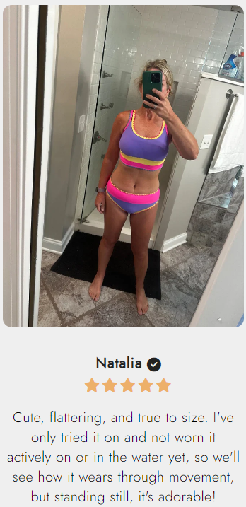 🔥🎁Noutate: 50 % REDUCERE🔥🌼 Set de bikini sportiv din nylon în trei piese, cu blocuri de culori – talie înaltă cu efect de slăbire a abdomenului 👙-17