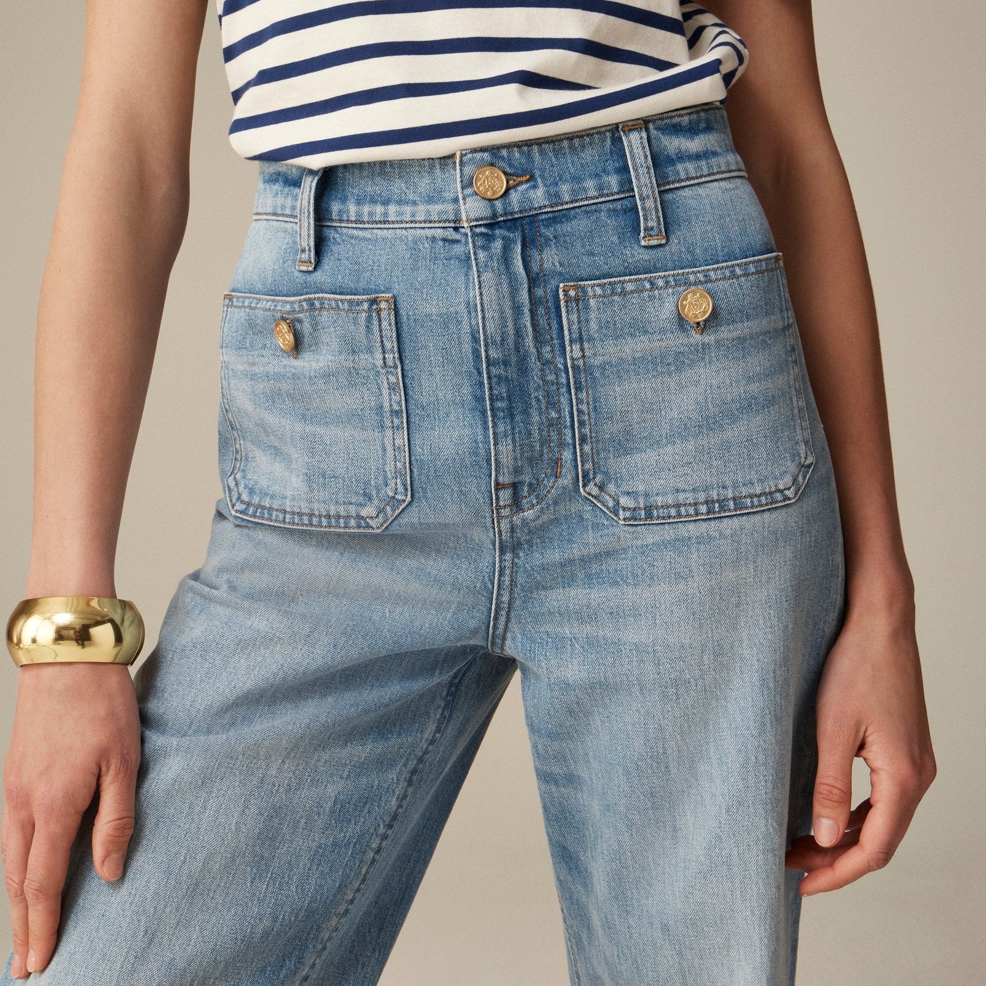 🔥50% REDUCERE⏰👖Pantaloni largi în stil marinar, cu efect de modelare a taliei-18