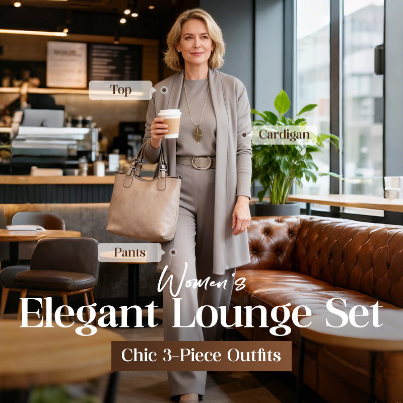 ⏳Ofertă specială limitată⏰Set elegant din 3 piese, incluzând cardigan lung, top și pantaloni💞