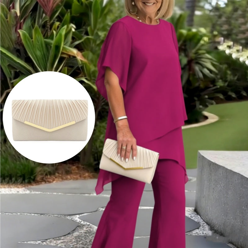 💝Moda de vara Chiffon doamnelor Plus Dimensiune două piese Set-25