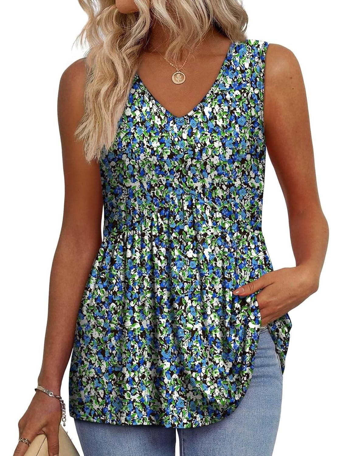 💖Comandați acum și economisiți instantaneu 40%✨Bluze elegante fără mâneci, cu decolteu în V, pentru femei-7