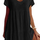 💝Rochie casual cu mâneci scurte, cu decolteu în V-4