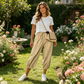 Pantaloni capri casual pentru femei, cu buzunare