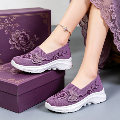 🌿✨Pantofi slip-on Flyknit pentru femei, cu proprietăți de respirabilitate
