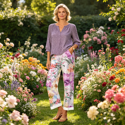 🌸Pantaloni casual pentru femei cu imprimeu floral