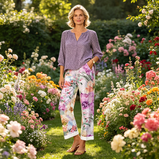 🌸Pantaloni casual pentru femei cu imprimeu floral