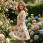 Rochie casual pentru femei, în stil boem, cu imprimeu floral