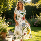 👗✨ ROCHIE ELEGANTĂ PENTRU FEMEI, CU DECOLTEU ROTUND ȘI IMPRIMAT