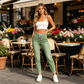 Pantaloni de jogging casual din denim, cu șnur, pentru femei