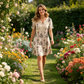 Rochie casual pentru femei, în stil boem, cu imprimeu floral