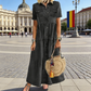 👗🌟Rochie nouă din denim cu aspect uzat și multe nasturiRochie nouă din denim cu aspect uzat și multe nasturi🌸-8