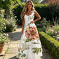 👗✨ ROCHIE ELEGANTĂ PENTRU FEMEI, CU DECOLTEU ROTUND ȘI IMPRIMAT
