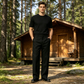 Pantaloni pentru bărbați, cu croială dreaptă și material elastic