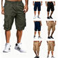 Pantaloni scurți casual de tip cargo pentru bărbați, cu mai multe buzunare