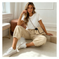 Pantaloni capri casual pentru femei, cu buzunare