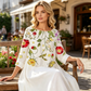 Rochie-cămașă pentru femei, cu mâneci strânse la talie și croi în A
