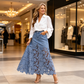 💝Reducere de 40%💝Fusta bodycon din denim pentru femei cu dantelă ajurată