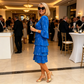 Rochie midi elegantă, în straturi, cu imprimeu floral