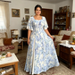 🌼👗Rochie cu mâneci fluturate și croi evazat, de un aspect eteric✨-1