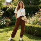 Pantaloni casual pentru femei, cu talie elastică