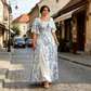 🌼👗Rochie cu mâneci fluturate și croi evazat, de un aspect eteric✨-2