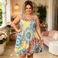 👗Rochie de vară casual, fără mâneci, în linie A – cu imprimeu, vaporoasă, ușoară ☀️