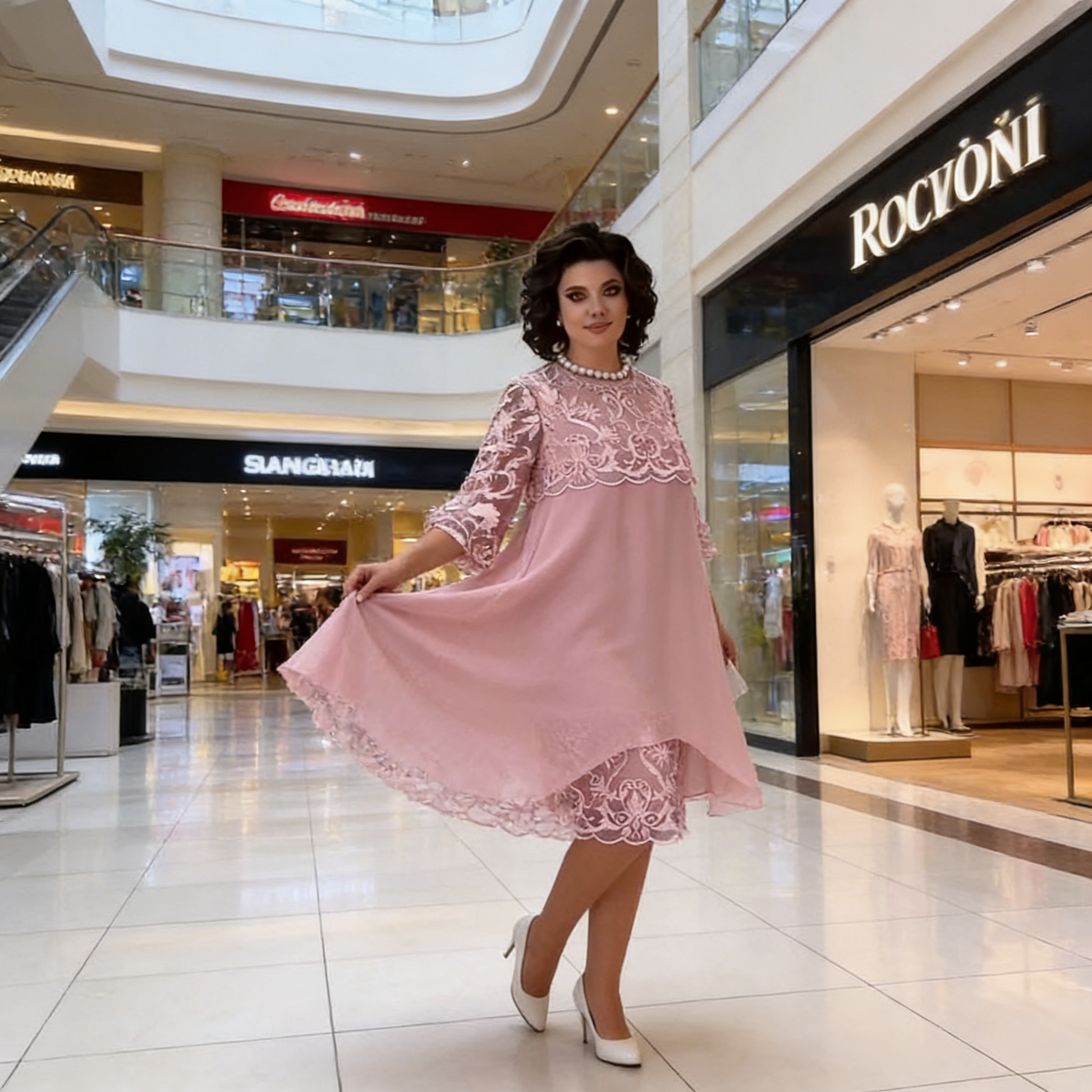 😍Rochie din dantelă în straturi „Sheer Breeze“👗-9