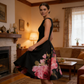 🌸Rochie midi elegantă, fără mâneci, cu croi în A și imprimeu floral👗❤️-11