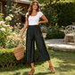 Pantaloni capri de vară cu croi larg pentru femei