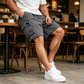 Pantaloni scurți cargo de vară cu croială lejeră pentru bărbați