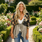 ✨Cardigane pentru femei cu imprimeu floral, mâneci cu volane, cu nod, în stil boho, lejere și fluide