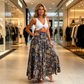 👗 Fustă florală cu talie înaltă pentru femei – ușoară, elegantă și versatilă 💐