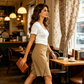 Pantaloni culottes eleganți pentru femei, cu talie încrucișată și croi larg