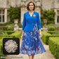 Rochie elegantă din material sintetic, în două piese, cu imprimeu de frunze✨ Eleganță naturală, oricând, oriunde ✨-13