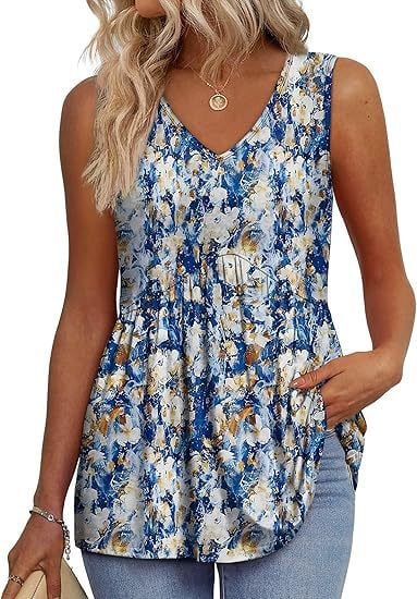 💖Comandați acum și economisiți instantaneu 40%✨Bluze elegante fără mâneci, cu decolteu în V, pentru femei-11