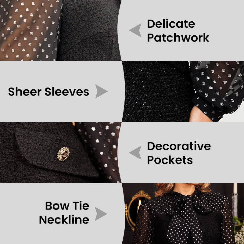 🌸Rochie pentru femei cu fundă la gât👗-4