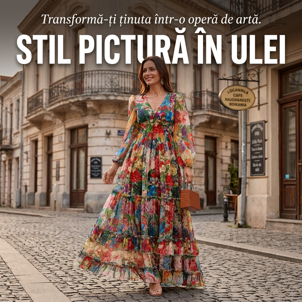🌺 50% REDUCERE ACUM! 👗 Rochie maxi cu imprimeu floral pentru femei – decolteu în V, talie empire și fustă în straturi ✨-9