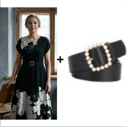 Rochie maxi pentru femei cu imprimeu floral și curea🌼😍