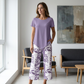 😍 Set de două piese pentru femei: bluză asimetrică și pantaloni trei sferturi