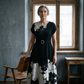 Rochie maxi pentru femei cu imprimeu floral și curea🌼😍