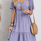 😍【S-3XL】👗Rochie lungă casual cu mânecă scurtă-8