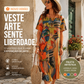 ❤️‍🔥Rochie fluidă în culori tropicale vibrante