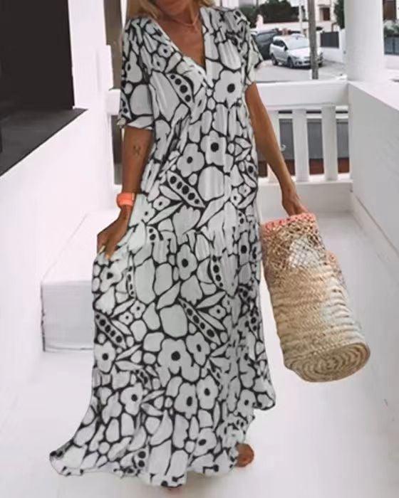 🌸Early Spring Sale 70% OFF!🔥💃Women's Casual Floral Swing Dress-6