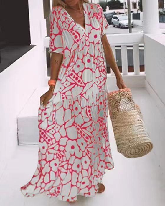 🌸Early Spring Sale 70% OFF!🔥💃Women's Casual Floral Swing Dress-8